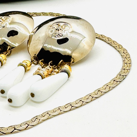 Vintage Modernist Statement Earrings & MCM Necklace - Picture 11 of 16